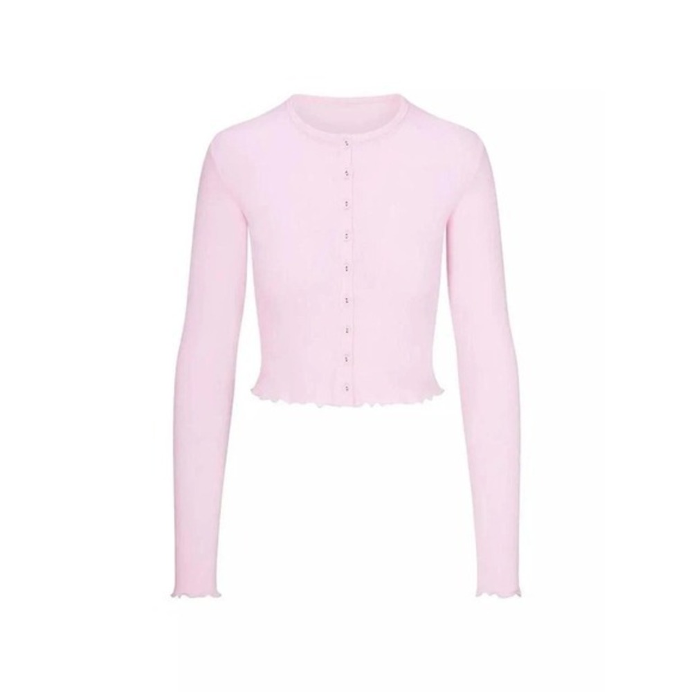 Skims Cardigan Limited Edition 2025 V-Day Collection Small Baby Pink Pointelle